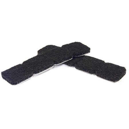 Richelieu Richelieu America 236625 1 in. TruGuard Square Heavy Duty Self-Adhesive Felt Pads; Black - Pack of 16 236625